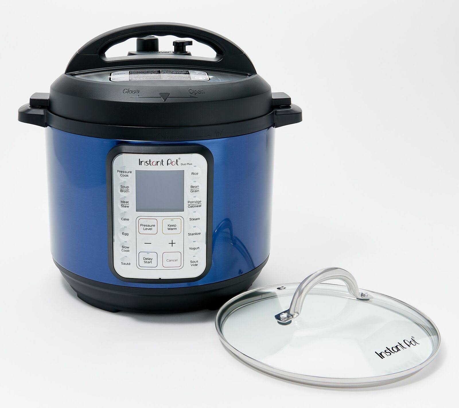 Instant Pot 6-qt Duo Plus 9-in-1 Pressure Cooker with Glass Lid / Blue |S1|