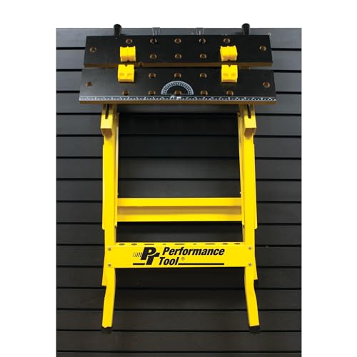 Performance Tool W54025 Portable Multipurpose Workbench and Vise (200 lbs Capacity) , Yellow