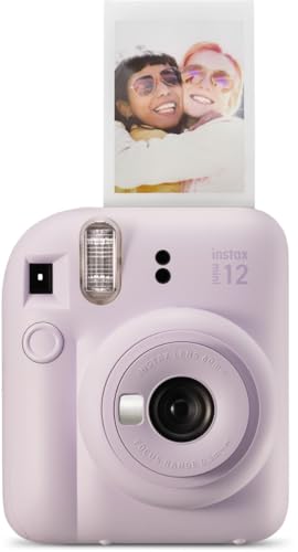 Fujifilm Instax Mini 12 Instant Camera Pastel Blue with 40 Sheets Fujifilm Instax Mini Film Bundle, Sunshine Photo Microfiber Cleaning Cloth Included