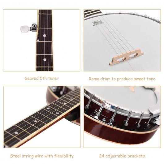Sonart 5 String Geared Tunable Banjo with Case
