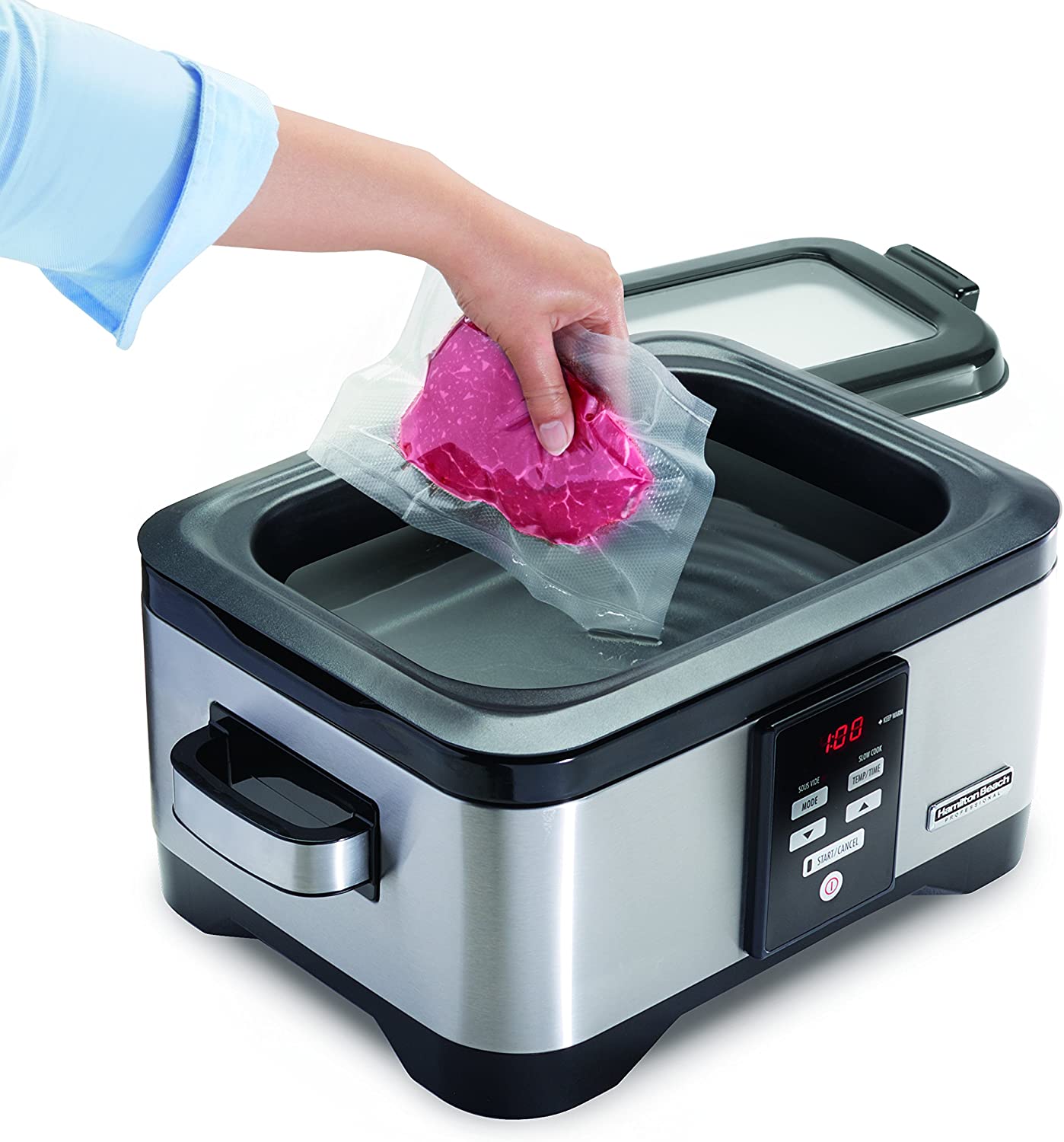 Hamilton Beach Professional Sous Vide Water Oven & Slow Cooker, 6 Quart Programmable, Stainless Steel (33970)