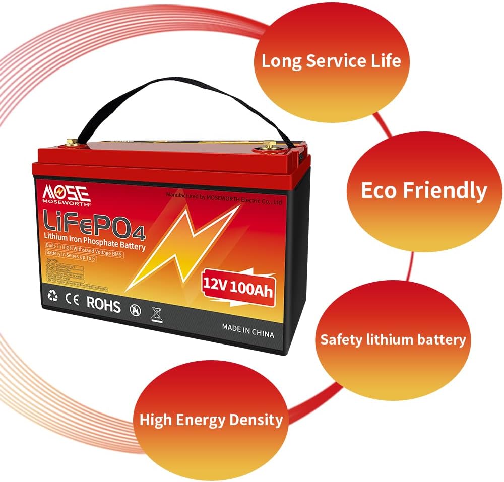 24V Lithium Battery 60Ah Lifepo4 Trolling Motor RV Battery Replacement Built-in BMS Last Longer Replace Your SLA Perfect for Backup Power and Off Grid Applications