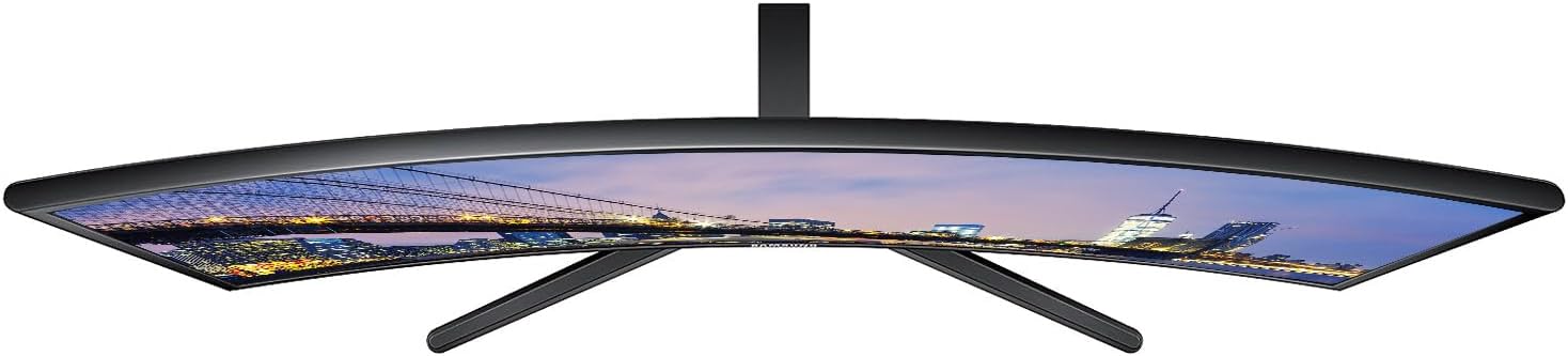 Samsung CF39 27-inch 1080P FHD Curved IPS LCD Professional TAA Compliant Monitor, 2-Pack Bundle with FreeSync, HDMI, VGA, Desk Mount Dual Monitor Stand (C27F390FHN), black