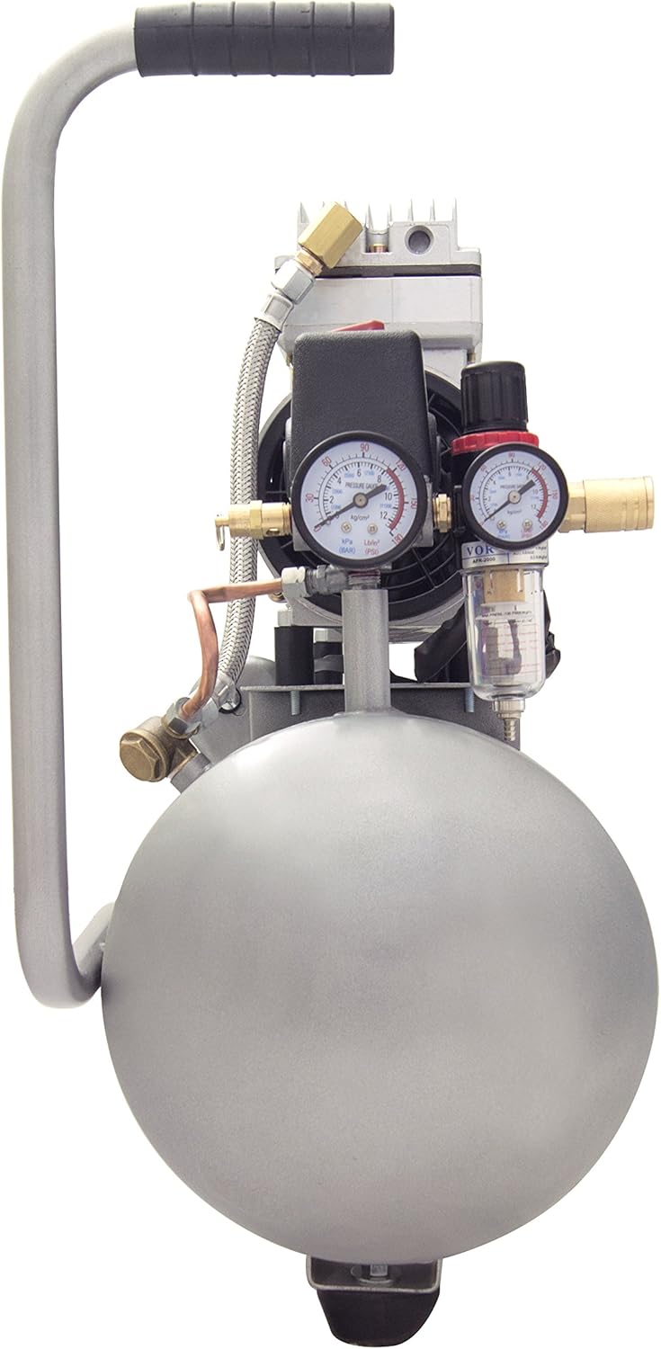 California Air Tools 6010LFC 1.0 HP Ultra Quiet and Oil-Free Industrial Air Compressor, 6.0-Gallon