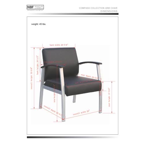 NBF Signature Series Compass Guest Chair with Arms