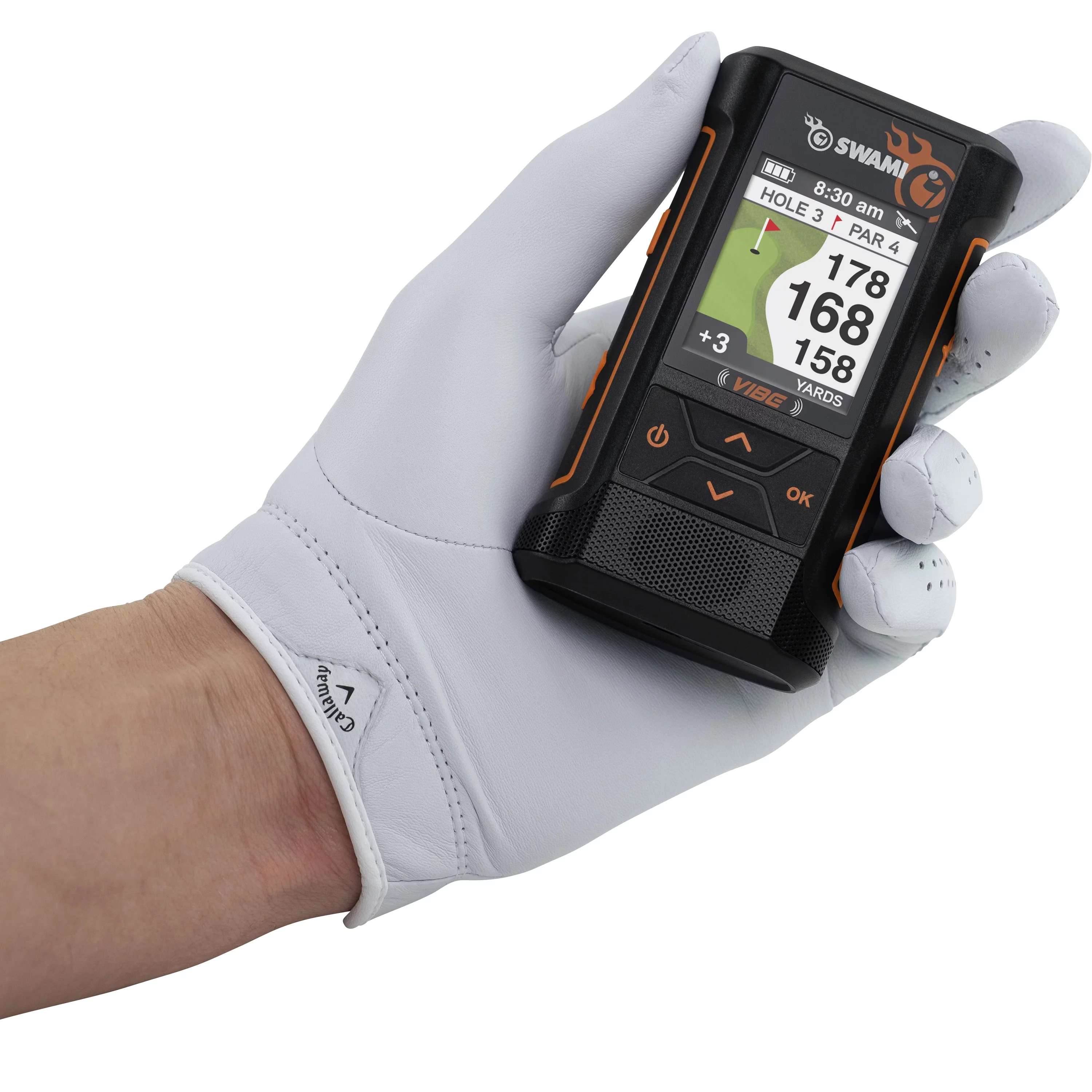 Izzo Golf Swami VIBE GPS Rangefinder with Bluetooth Speaker, Magnetic Cart Mount - Curated Treasures Market