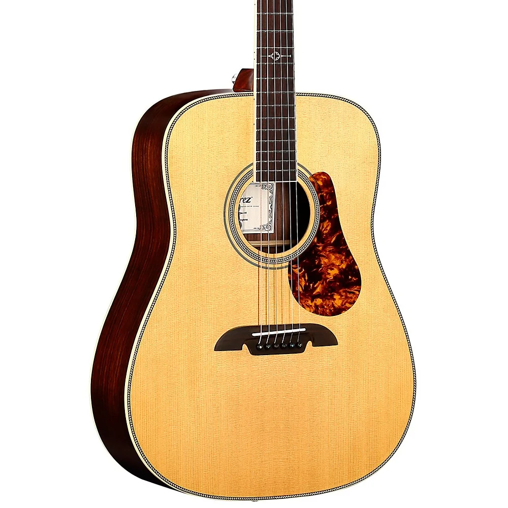 Alvarez MD70 Herringbone Dreadnought Acoustic Guitar Natural - Curated Treasures Market