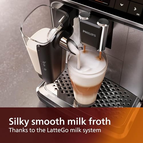 PHILIPS 4000 Series Fully Automatic Espresso Machine, LatteGo Milk Frother