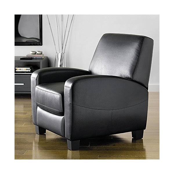 Mainstays Faux Leather Home Theater Recliner Black