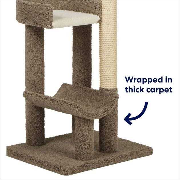 Frisco 69-in Real Carpet Wooden Cat Tree - Pet Supplies online store