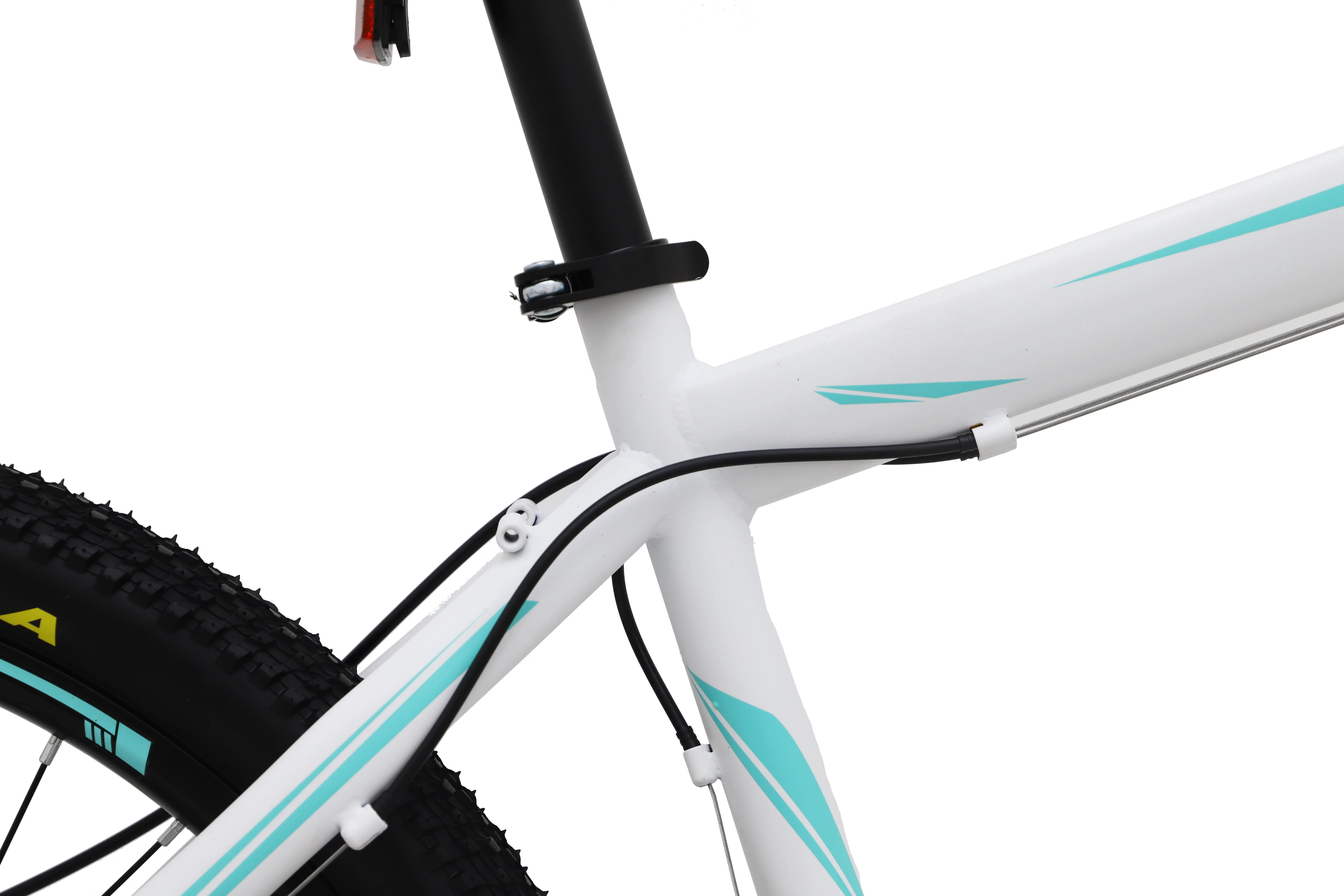 SOCOOL Mountain Bike, 26 Inch Wheels, 21 Speed Dual Disc Brakes, Bicycle for Men & Women, Full Suspension, Bicycle Urban Commuters, White and Black Bike, WD1325BK