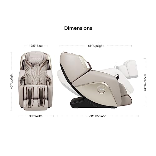 Titan Osaki 3D Elite | Brown | Full Body Massage Chair | Zero Gravity Function | Multiple Massage Techniques| Intelligent Voice Control | Specialized Foot & Calf Roller | Voice Recognition