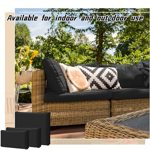 Patelai 14 Pieces Outdoor Cushion Slipcovers Outdoor Patio Cushion Covers Replacement Outdoor Sectional Cushion Covers Seat Cushion Coves for Outdoor Patio Furniture, Covers Only (Beige)