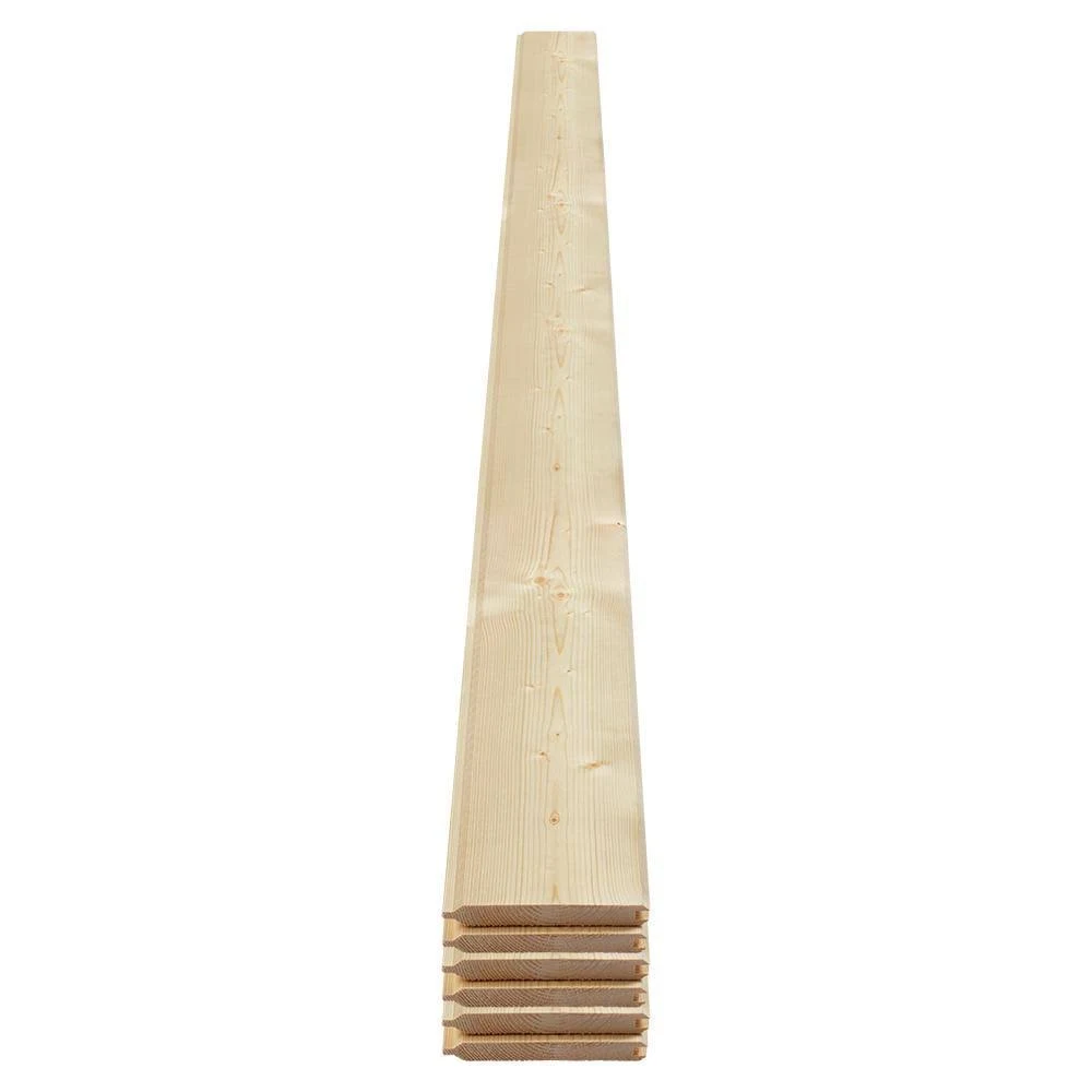 UFP-Edge 1 in. x 6 in. x 8 ft. Unfinished Pine Tongue and Groove Shiplap Siding Board (6-Pack)