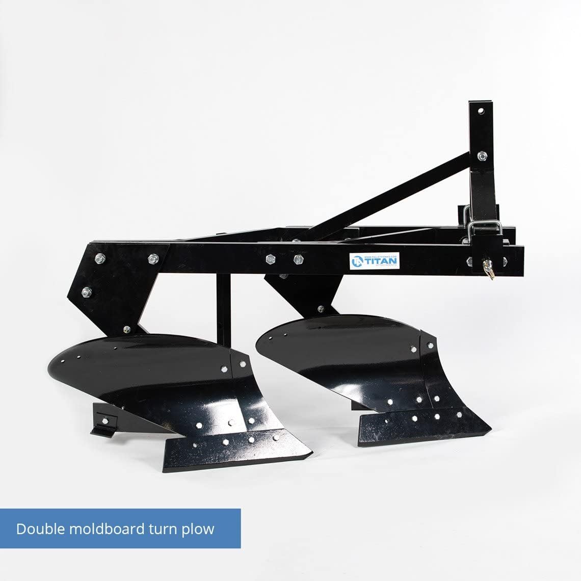 Titan Attachments 18-in Double Bottom Tow-Behind Moldboard Turn Plow, Category 1, 3-Point Hitch