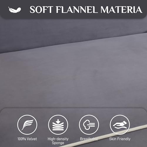 3 in 1 Convertible Sleeper Sofa Couch with Pullout Bed, Modern Flannel Pull Out Love seat Sofa, 2 Seater Futon Loveseat Couch Bed for RV, Living Room, Bedroom and Small Space (Grey)
