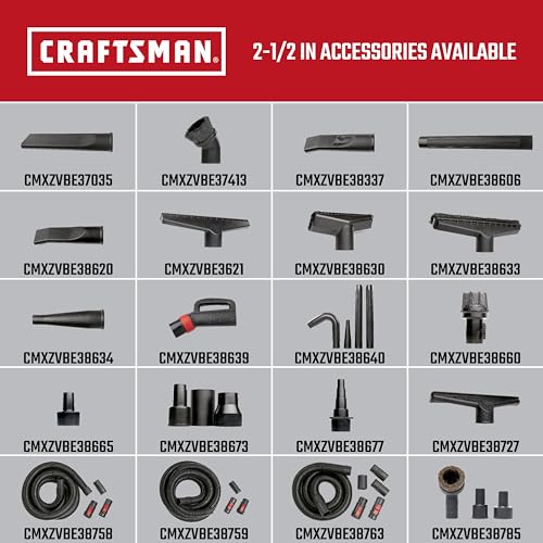 CRAFTSMAN CMXEVBE17606 12 Gallon 6 Peak HP Wet/Dry Vac with Detachable Leaf Blower, Portable Shop Vacuum with Attachments