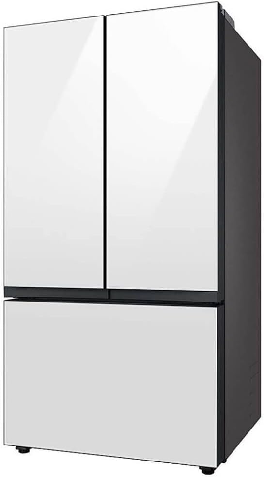 SAMSUNG RF30BB620012 30 Cu. Ft. Bespoke White Glass 3-Door French Door Refrigerator