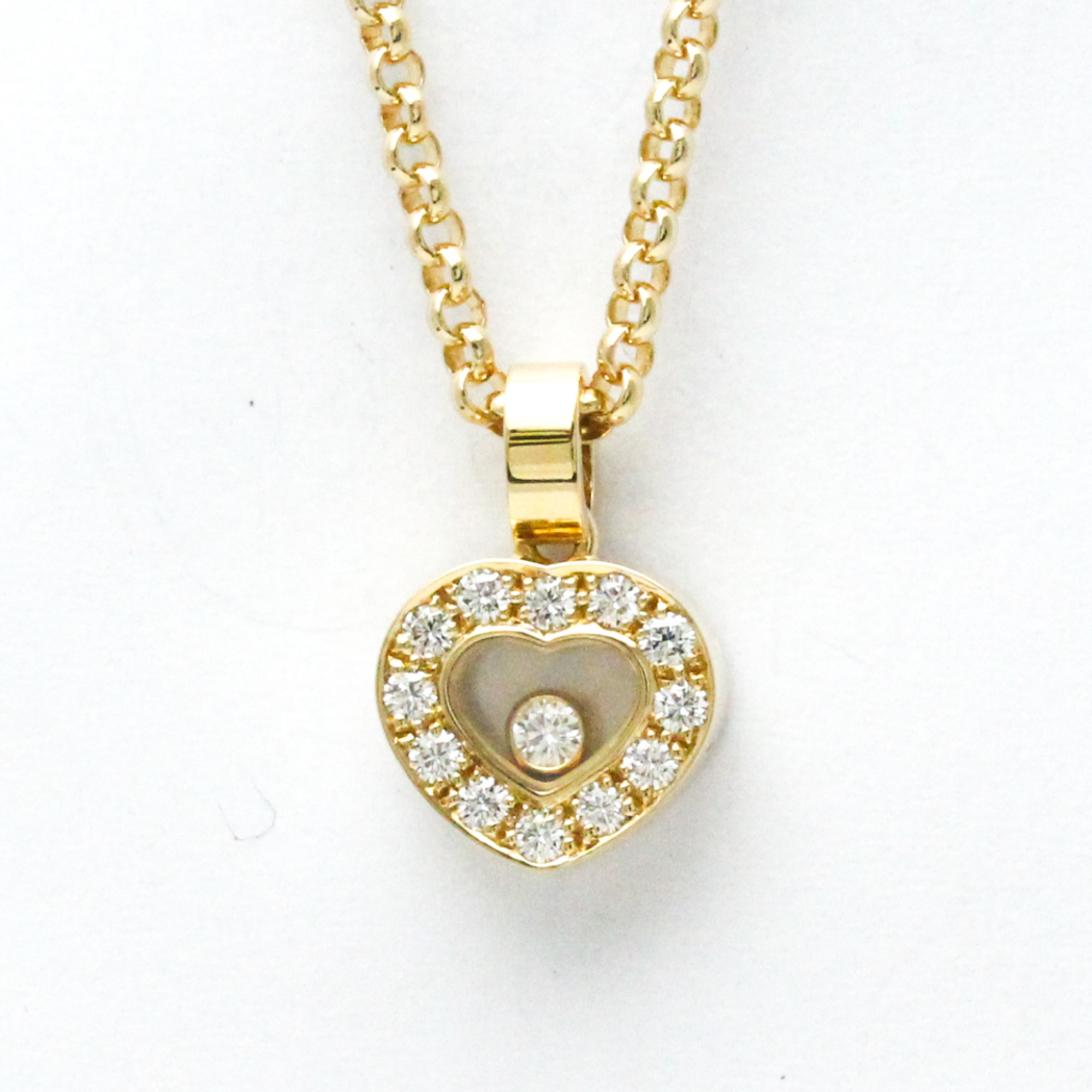 Pre-Owned Chopard Happy Diamonds 79/2936-20 Yellow Gold (18K) Diamond Men,Women Fashion Pendant Necklace Carat/0.2 (Gold) (Good)