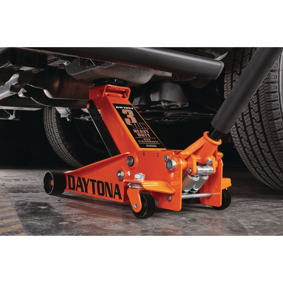 DAYTONA 3 Ton Professional Floor Jack with RAPID PUMP, Blue