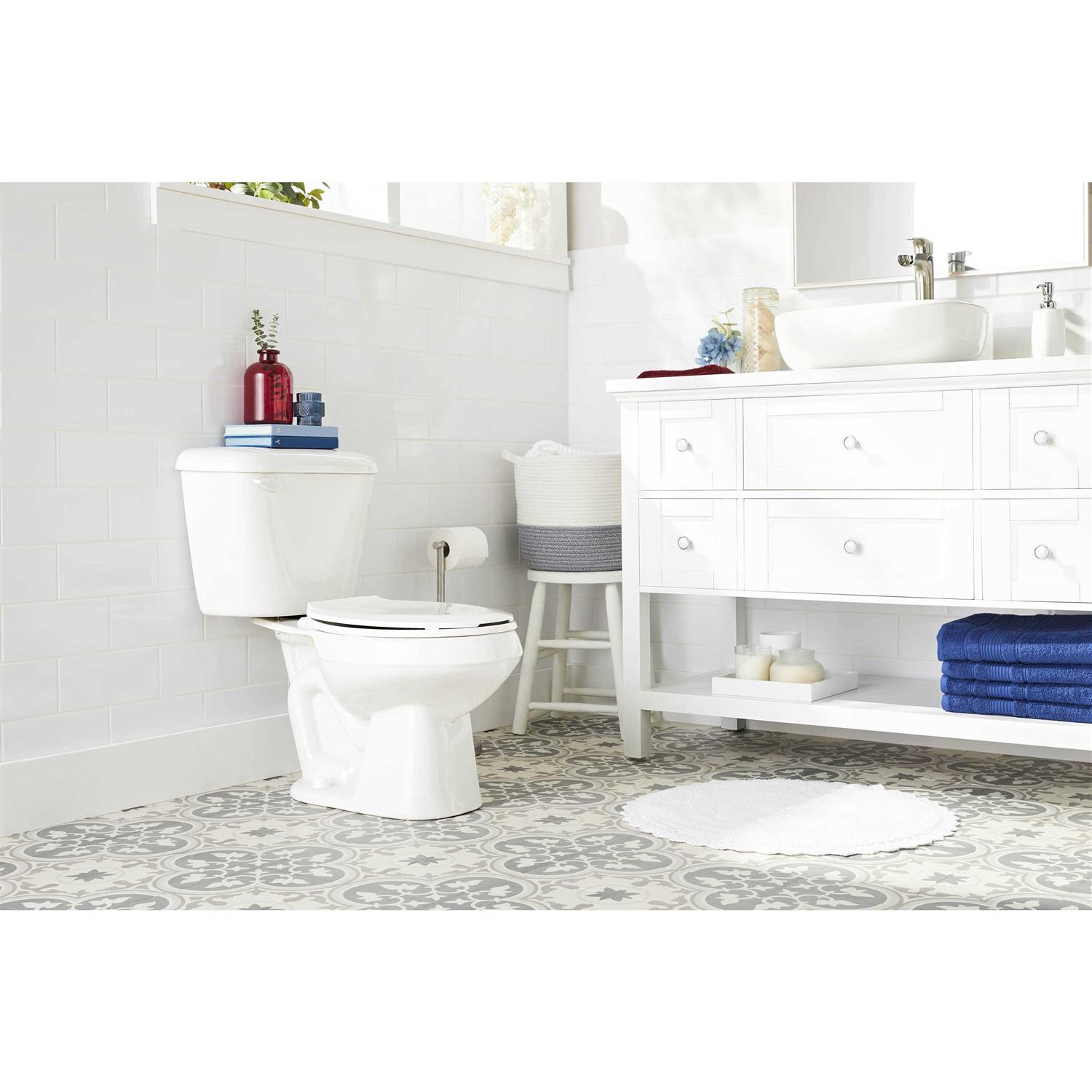 Mansfield Pro-Fit White Round Standard Height 2-piece WaterSense Toilet 12-in Rough-in 1.28-GPF 5130CTK