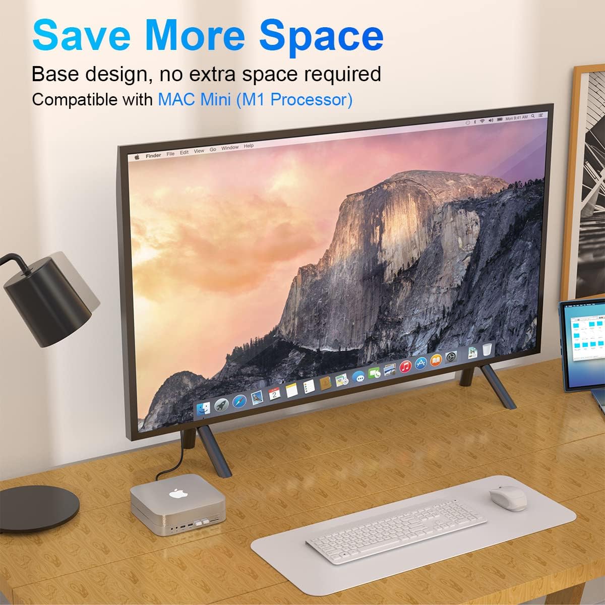 Mac Mini Dock with Hard Drive Enclosure,12 in 1 USB-C Docking Station for Mac Mini M1with HDMI,VGA,SSD/HDD Slot,USB 3.0,USB 2.0,TF/SD Card Solt,Video/Audio Jack Compatible with 2018/2020 Mac Mini Dock