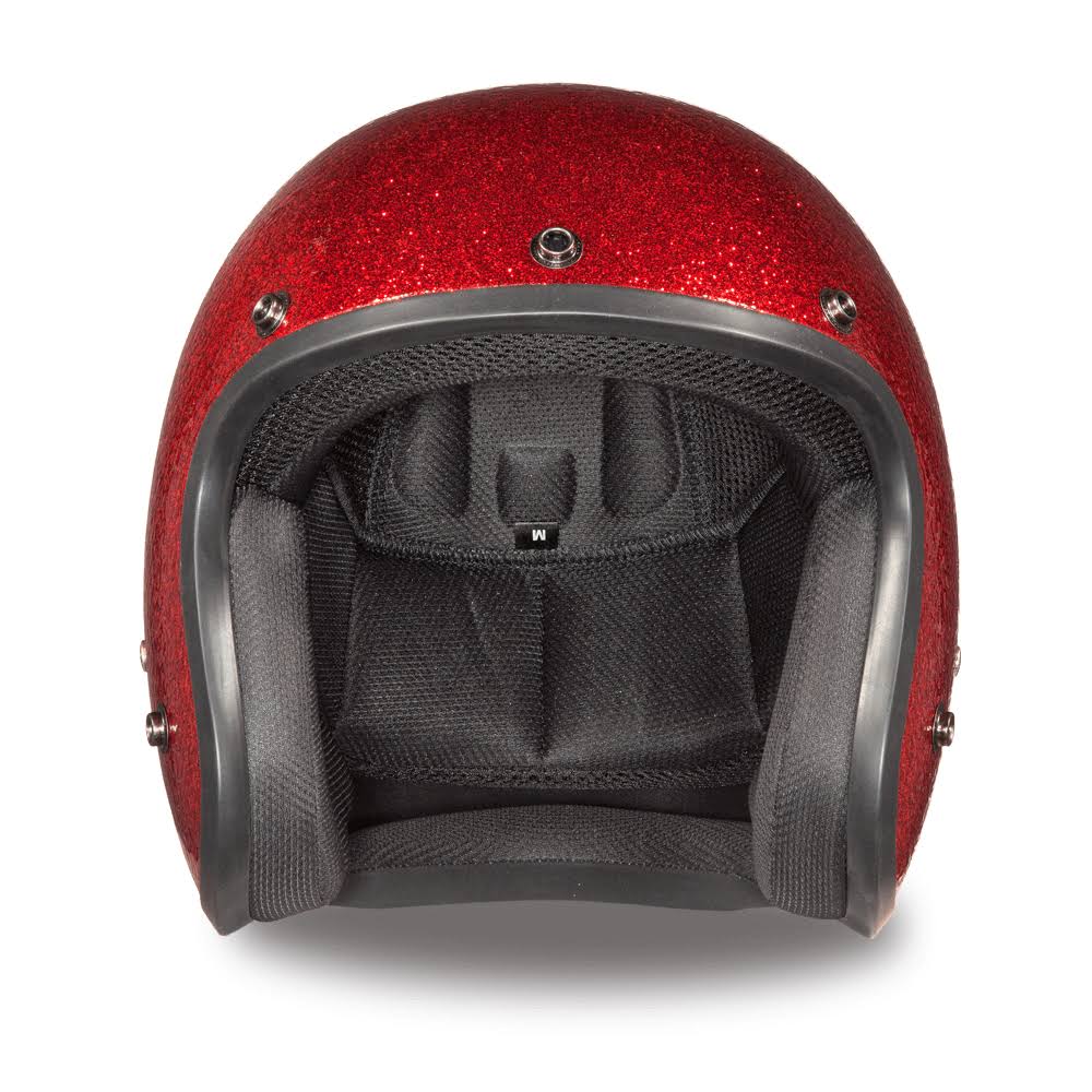 D.O.T. Daytona Cruiser- Red Metal Flake Helmet Xs