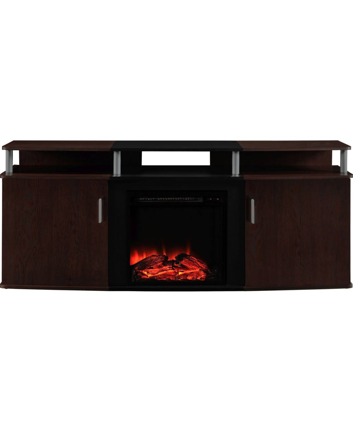 Ameriwood Home Delmar Electric Fireplace TV Console in Cherry - Avayadevconnect