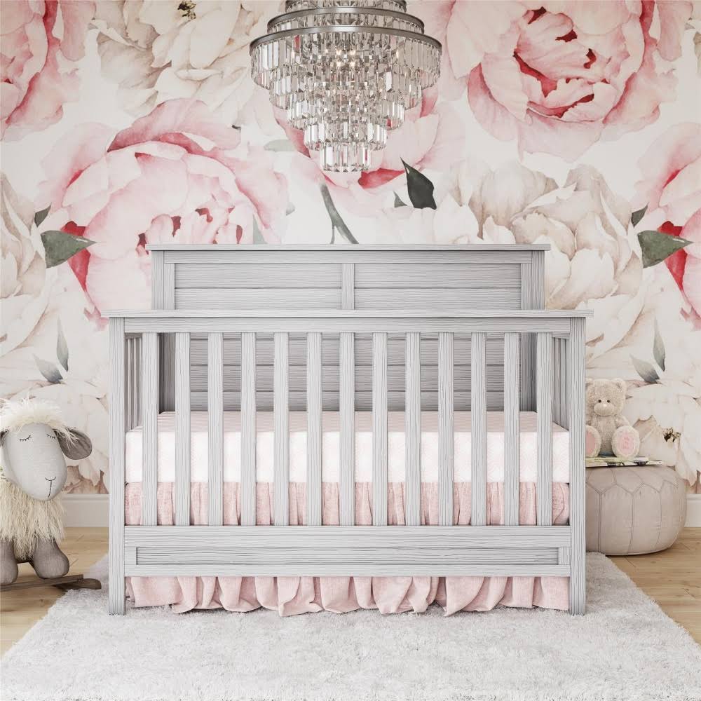 Little Seeds Finch 5-in-1 Convertible Crib - Rustic Grey