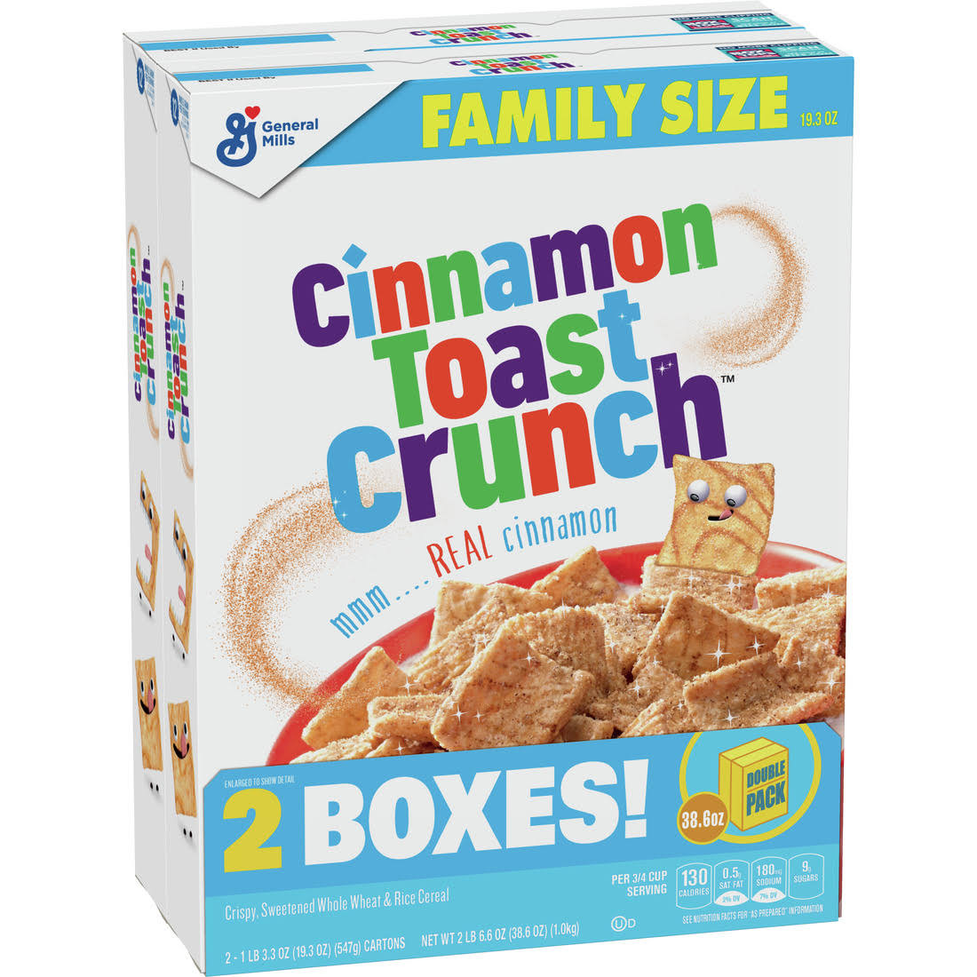 Cinnamon Toast Crunch Cereal, 2 Boxes - 38.6 oz