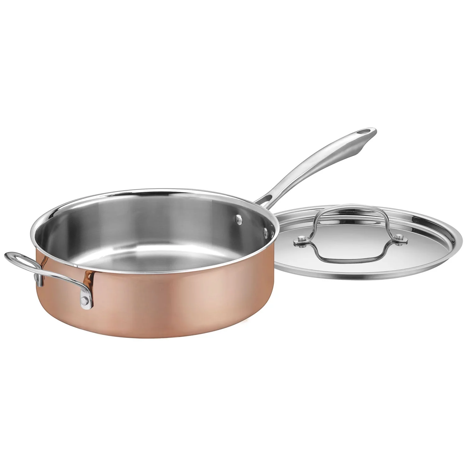 Cuisinart Copper Tri-Ply Stainless Steel 11-Piece Cookware Set CTPG-11PC