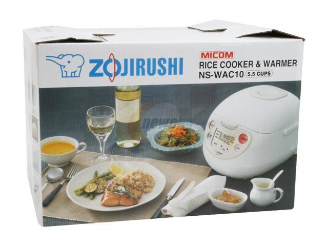 Zojirushi Micom Rice Cooker and Warmer (5.5-Cup/ Cool White) NS-WAC10