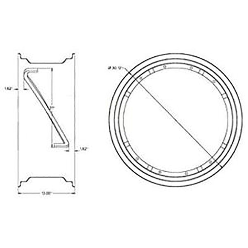 535452M91 Fits Massey Ferguson 11" x 28" Power Adjust Wheel Rim 135 150 165 230 +