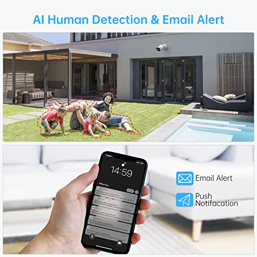 Wireless Security Camera System,SMONET 1080P 8 Channel Home Surveillance DVR Kits with 4pcs 2MP Full HD Cameras 1TB HDD Night Vision Motion Detection Free App for Indoor Outdoor 24/7 Video Recording