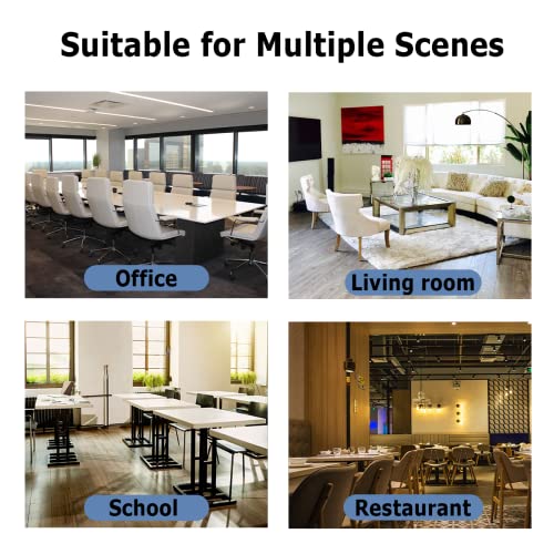 Easly 46" x 55" Chair Mat for Carpet - Office Chair Mat - Tempered Glass Floor Mat for Home/Office/Carpet Clear Computer Floor Mat - with 4 Anti-Slip Pads