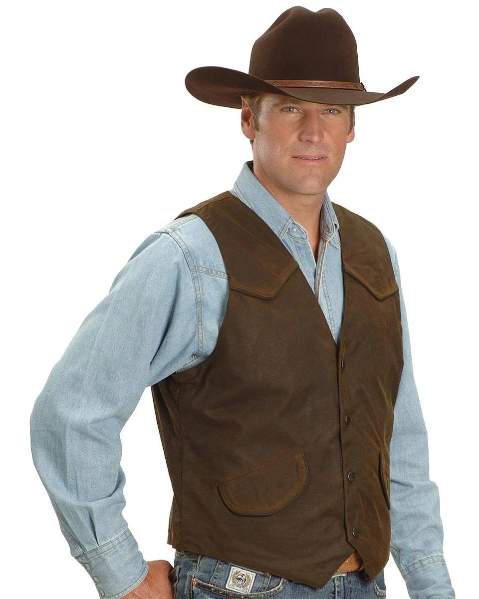Outback Trading Oilskin Cliffdweller Vest Bronze