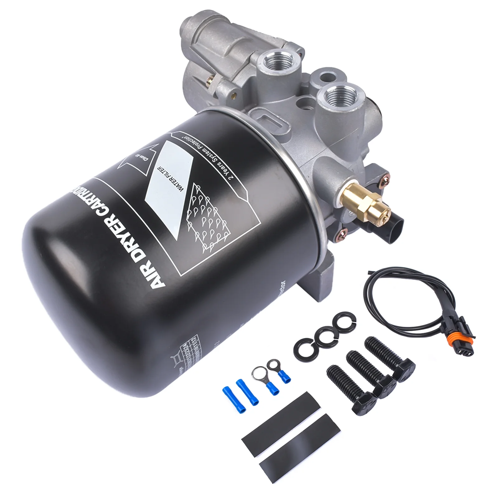 12V Air Dryer for Meritor-Wabco System Saver 1200 Series, Volvo, Kenworth, Peterbilt 379, Cascadia Or Other Trucks
