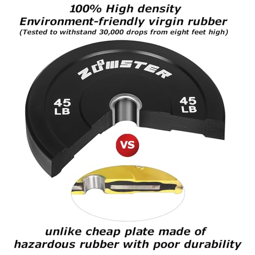 Bumper Plate Olympic Weight Plate Bumper Weight Plate with Steel Insert Strength Training Weight Lifting Plate
