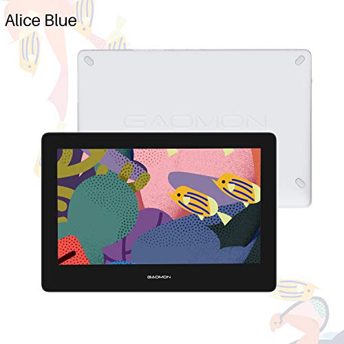 GAOMON PD1320 13.3 Inch Drawing Pen Display (Alice Blue) Full-Laminated Screen 86% NTSC with Headphone Jack Graphic Drawing Monitor for Digital Drawing Beginner & Professionals.