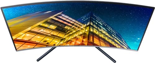 SAMSUNG 32" UR59 Series ViewFinity Curved Monitor, 4K UHD (3840x2160), 60Hz, 4ms, Display Port, 3-Sided Frameless, Eye Saver Mode, HDMI