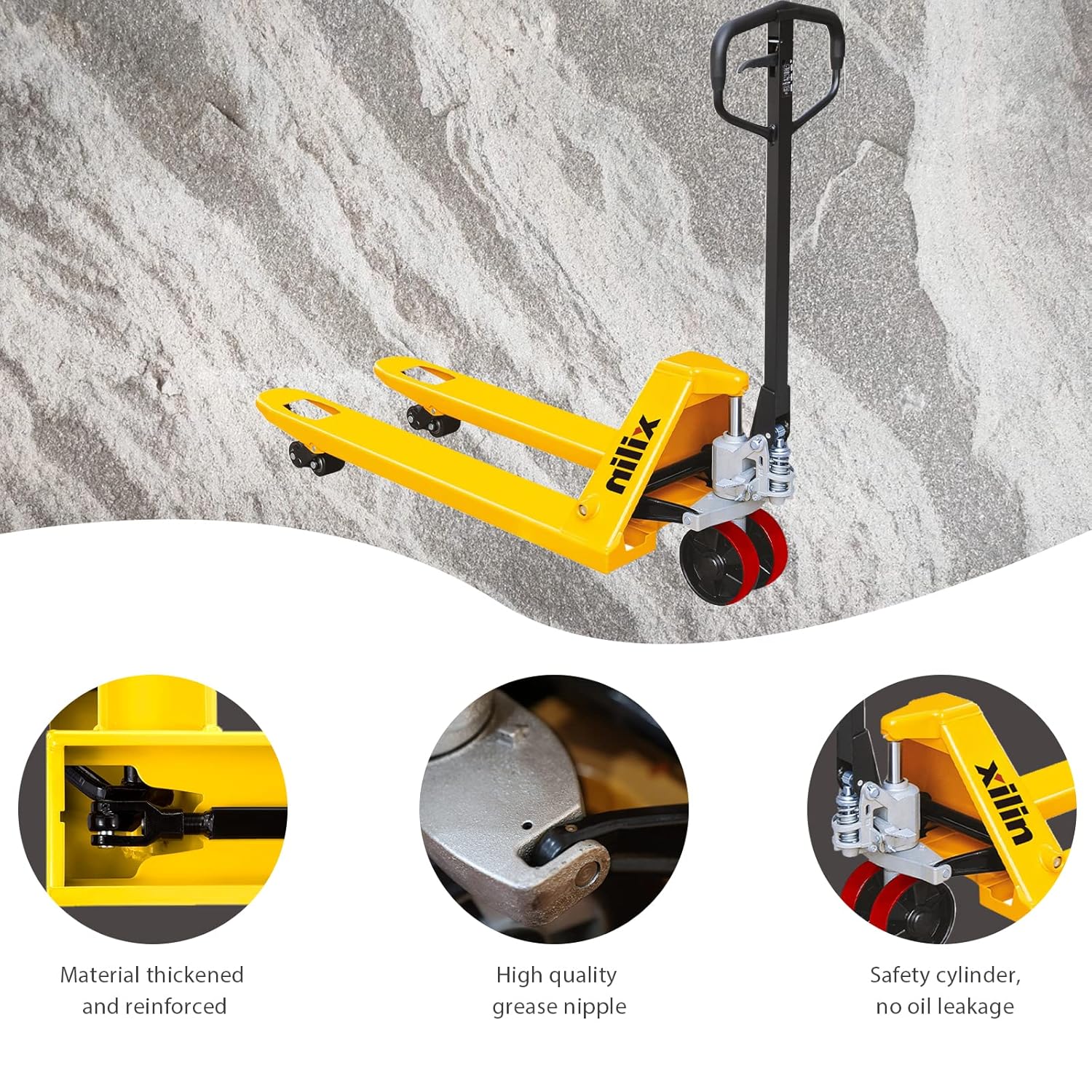 Xilin Manual Pallet Jack Hand Pallet Truck 48" Lx21“W 5500lbs Capacity BF-III-520