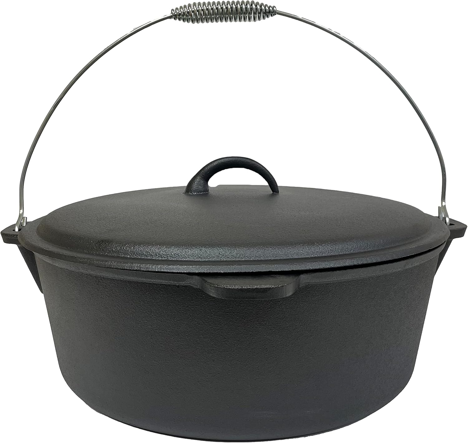 Cuisiland Pre-Seasoned 12 Quart 14 inch Cast Iron Dutch Oven Dome Lid