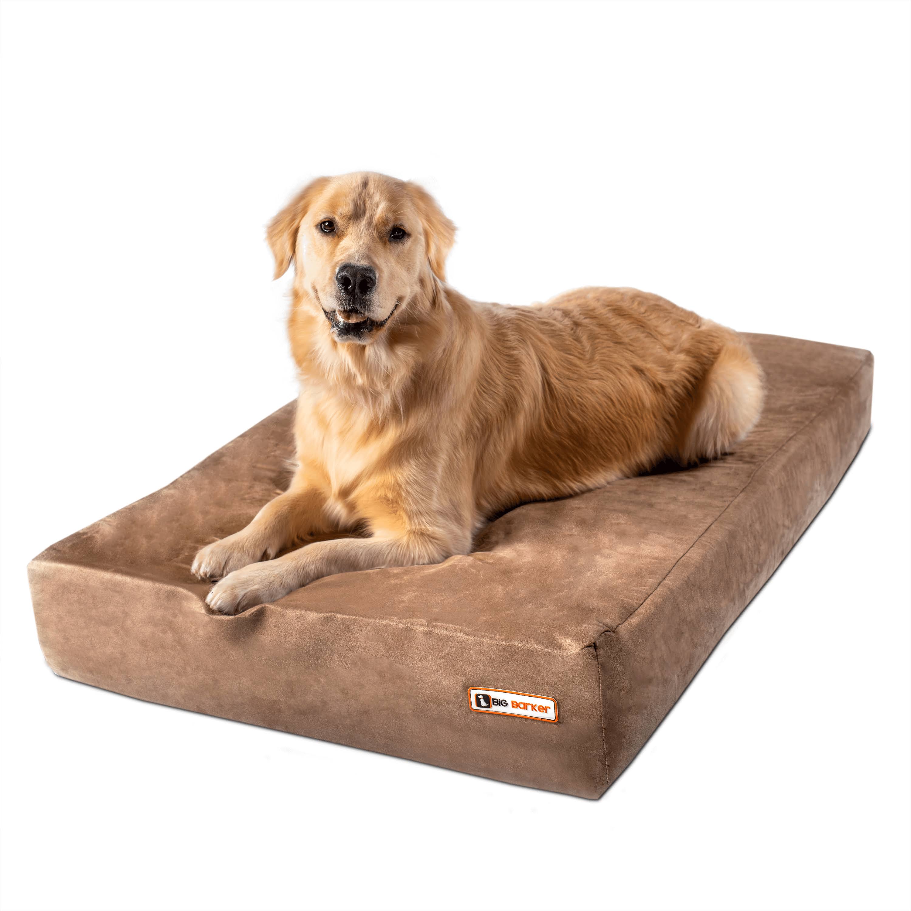 Big Barker 7x22 Orthopedic Dog Bed - Sleek Edition - Khaki - 48x22 x 30x22 x 7x22