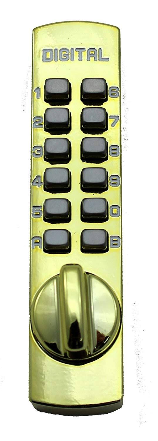 Lockey C-170-BB Mechanical Keyless Cabinet Surface Mount Cam Lock - Bright Brass