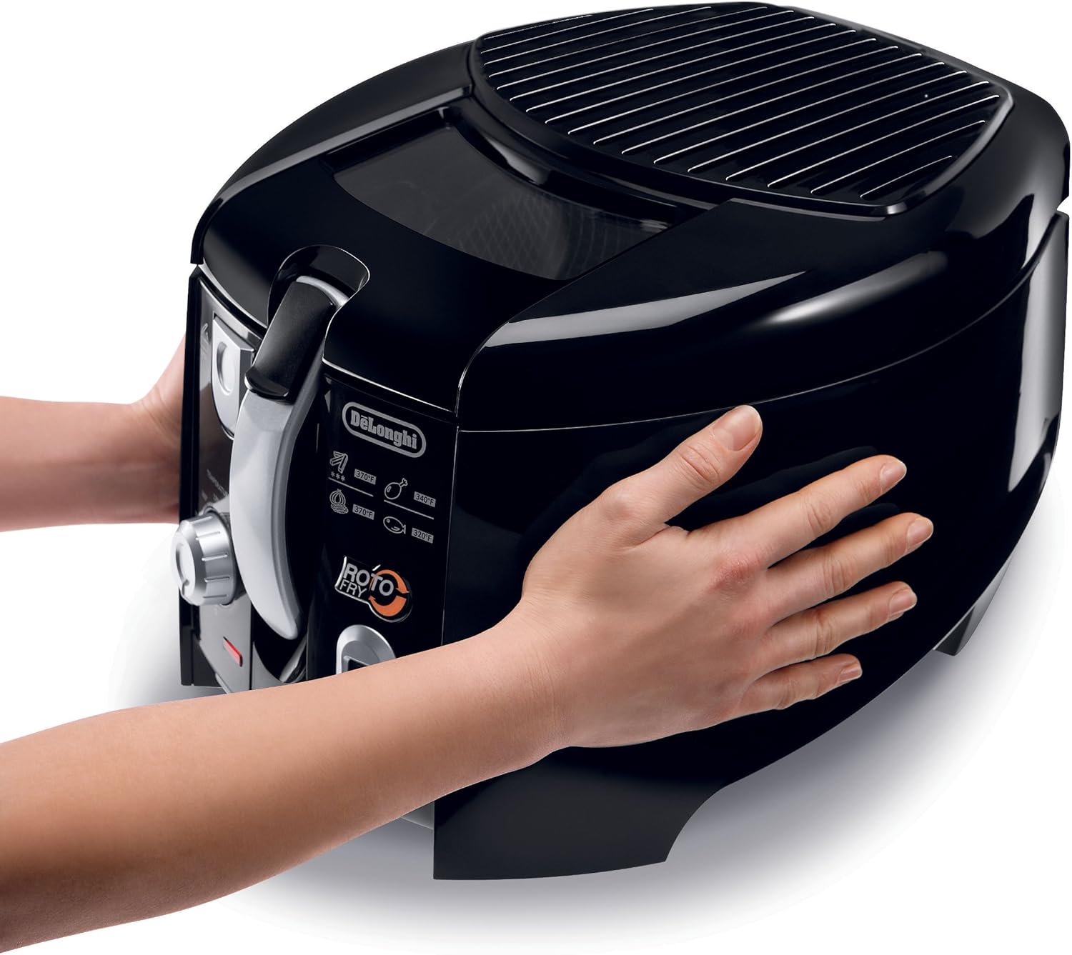 De'Longhi D895 DeLonghi D28313UXBK Roto Deep Fryer, Black/Silver