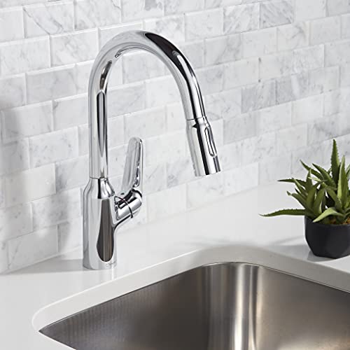 hansgrohe Focus N Black High Arc Kitchen Faucet, Kitchen Faucets with Pull Down Sprayer, Faucet for Kitchen Sink, Brushed Black Chrome 71800341