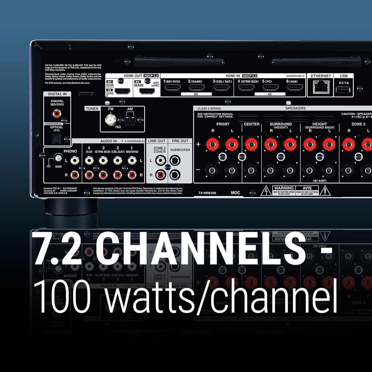 Onkyo TX-NR6100 7.2 Channel THX Certified Network AV Receiver
