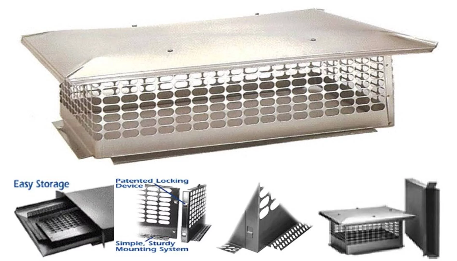 The Forever Cap® 31-Inch x 49-Inch Multi Flue Crown Mount Chimney Cap Stainless Steel
