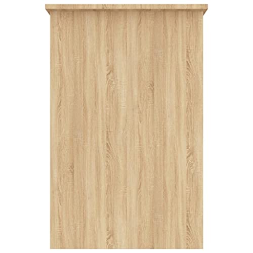 Desk Hutch Gaming Desk Computer Desk Teacher Desk - Desk Sonoma Oak 39.4"x19.7"x29.9" Engineered Wood for Game Room Office Classroom Study Room