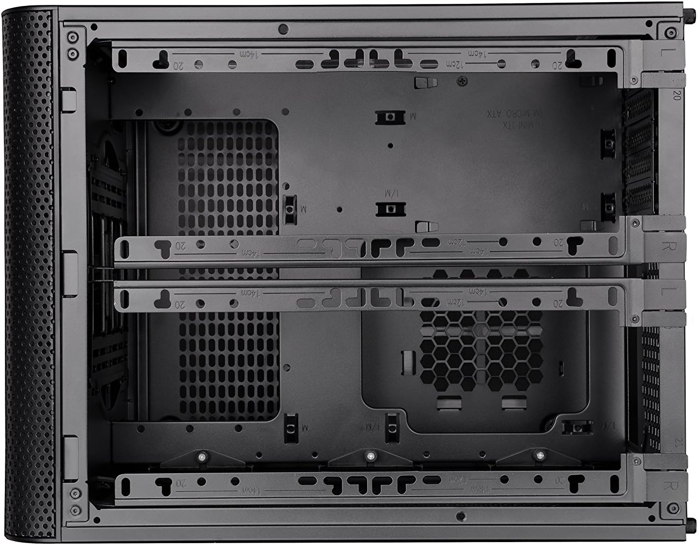 Thermaltake Core V21 SPCC Micro ATX, Mini ITX Cube Gaming Computer Case Chassis, Small Form Factor Builds, 200mm Front Fan Pre-installed, CA-1D5-00S1WN-00 Black